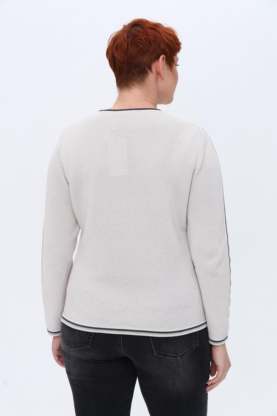 Пуловер Rabe collection с принтом серый