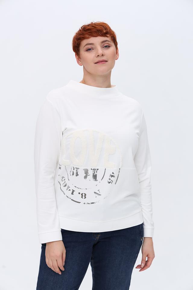 Лонгслив Rabe collection с принтом белый