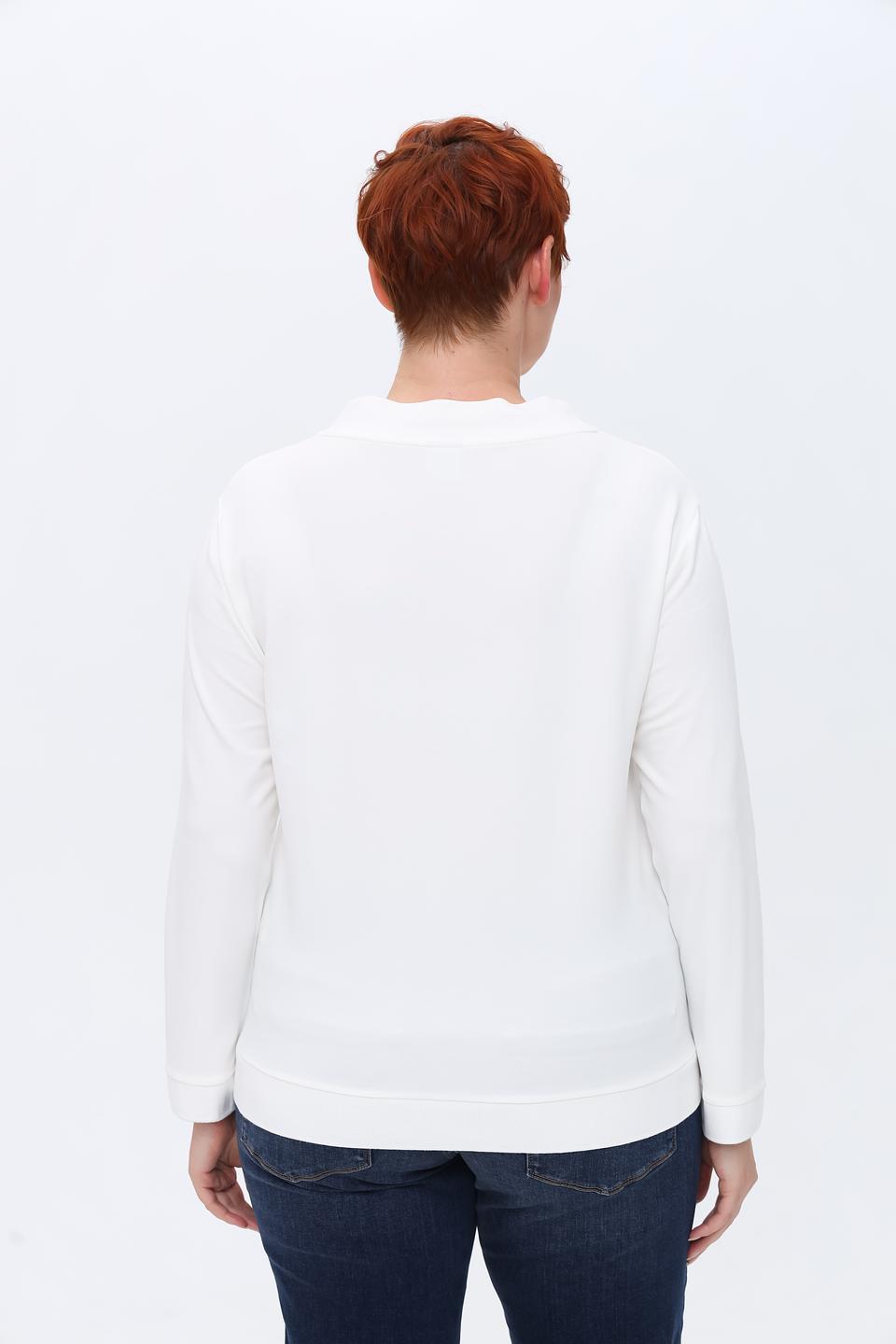 Лонгслив Rabe collection с принтом белый