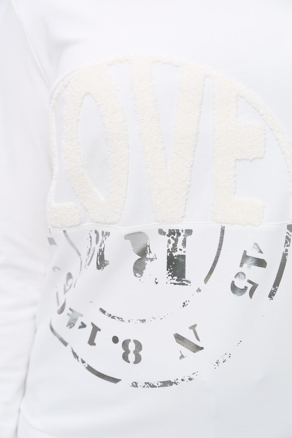 Лонгслив Rabe collection с принтом белый