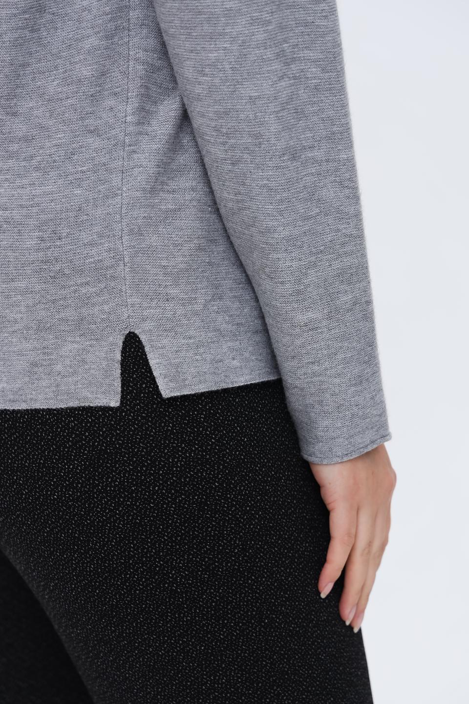 Пуловер Rabe collection серый с принтом