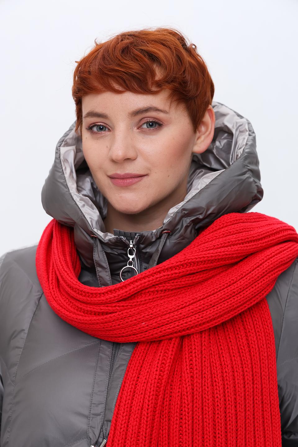 Шарф Oui вязаный красный