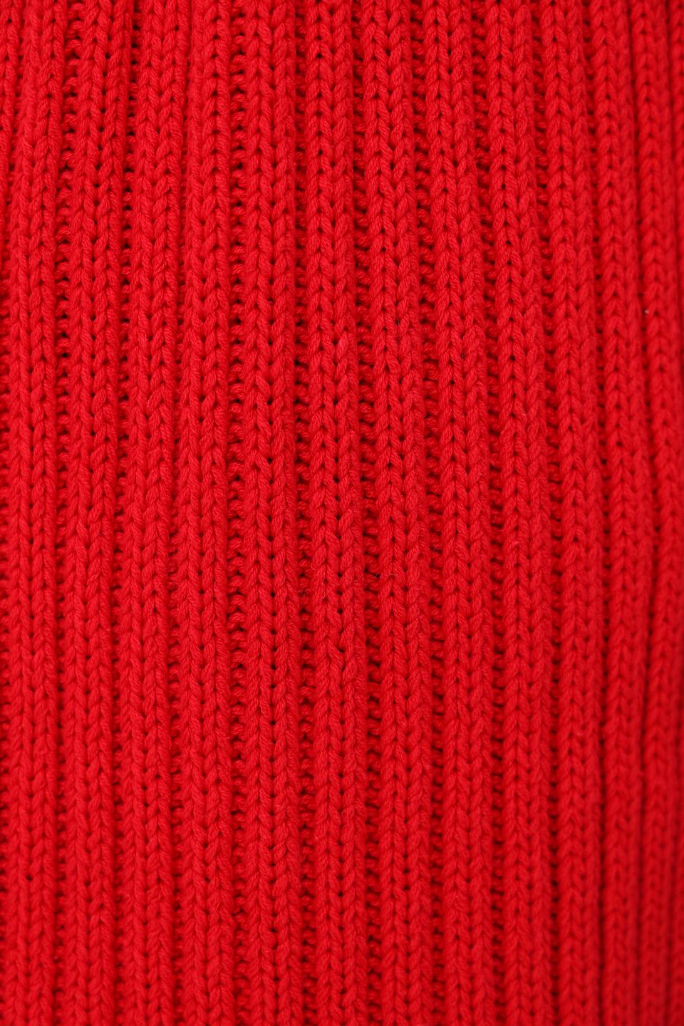 Шарф Oui вязаный красный