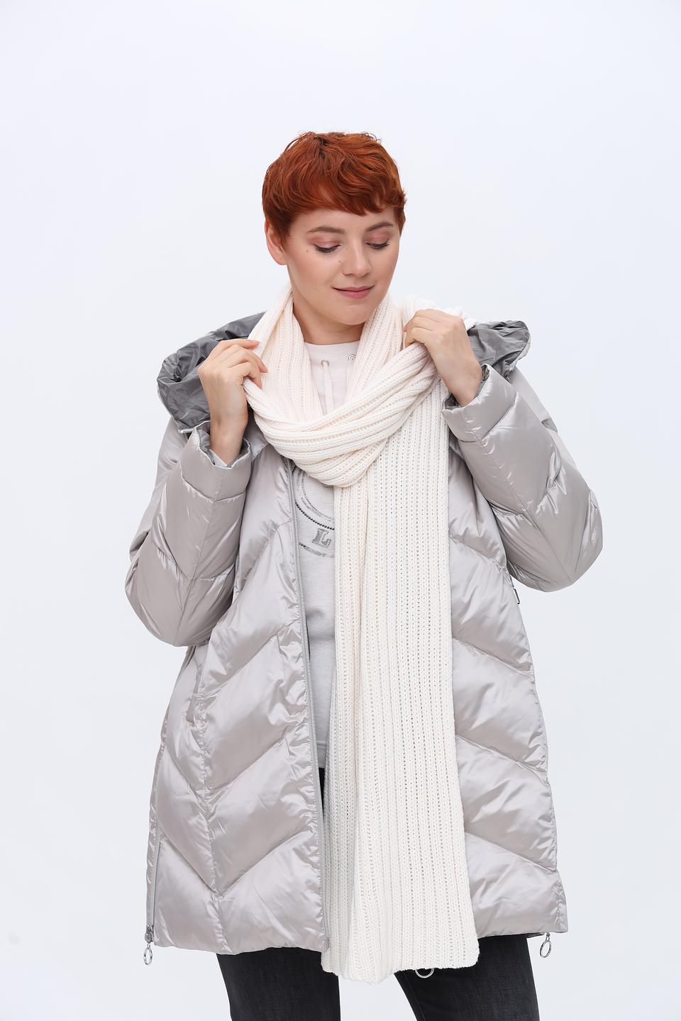 Шарф Oui вязаный кремовый