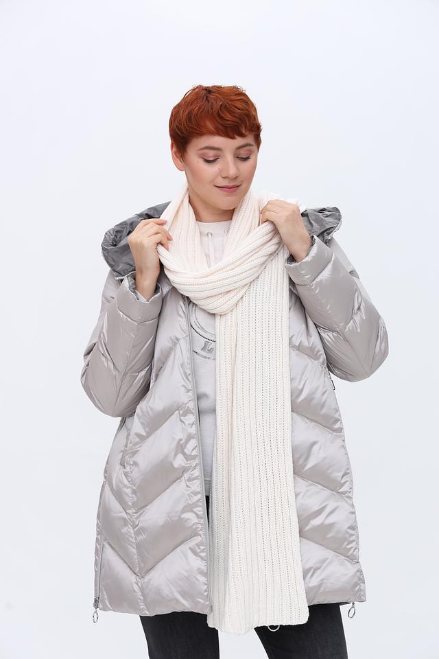 Шарф Oui вязаный кремовый