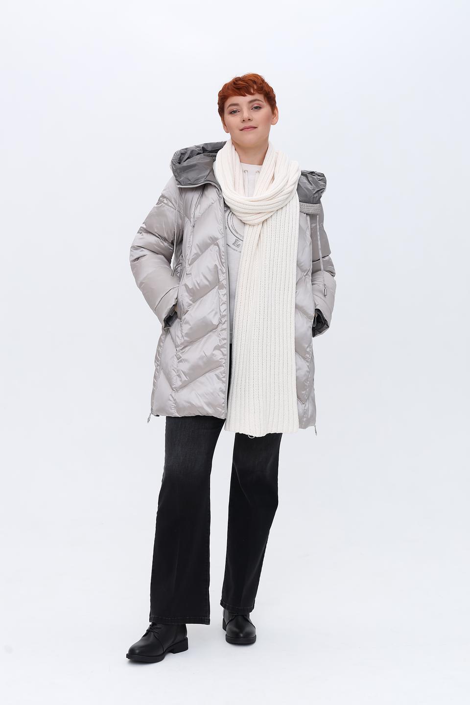 Шарф Oui вязаный кремовый