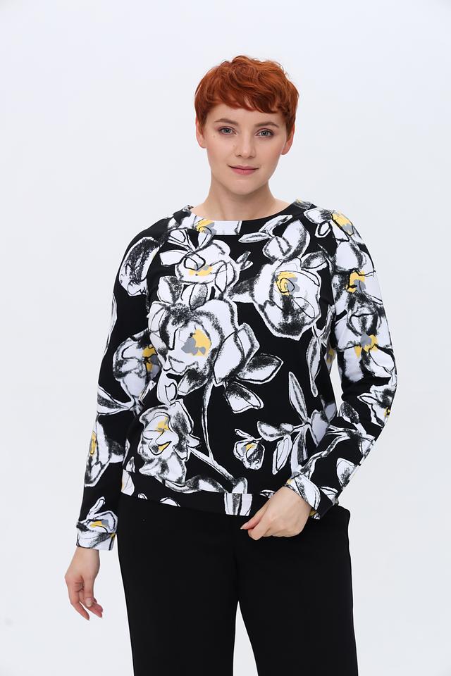 Пуловер Rabe collection с цветочным принтом