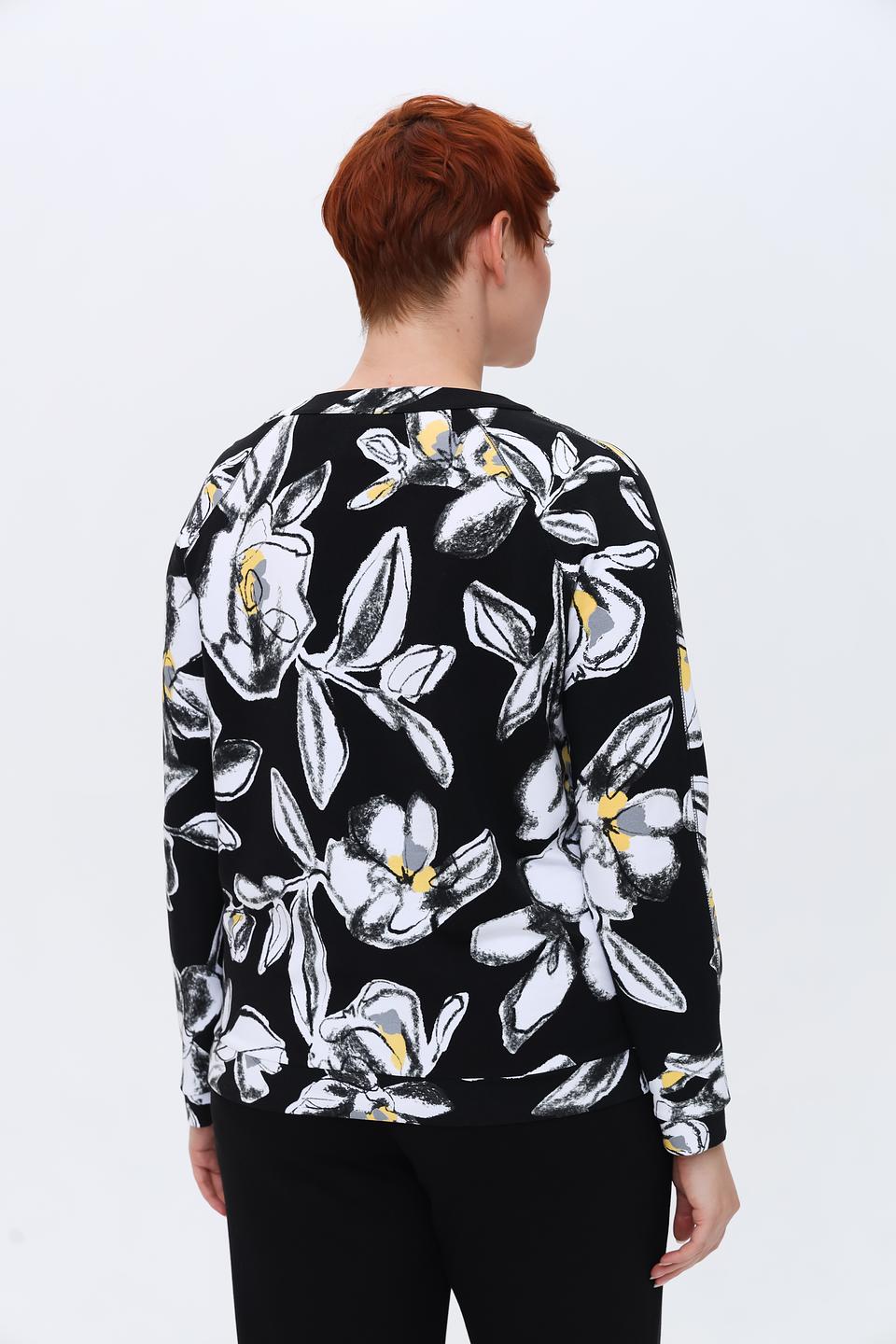 Пуловер Rabe collection с цветочным принтом