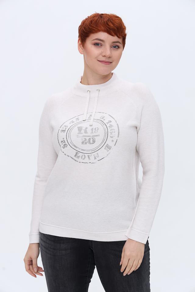 Пуловер Rabe collection с принтом светло-серый