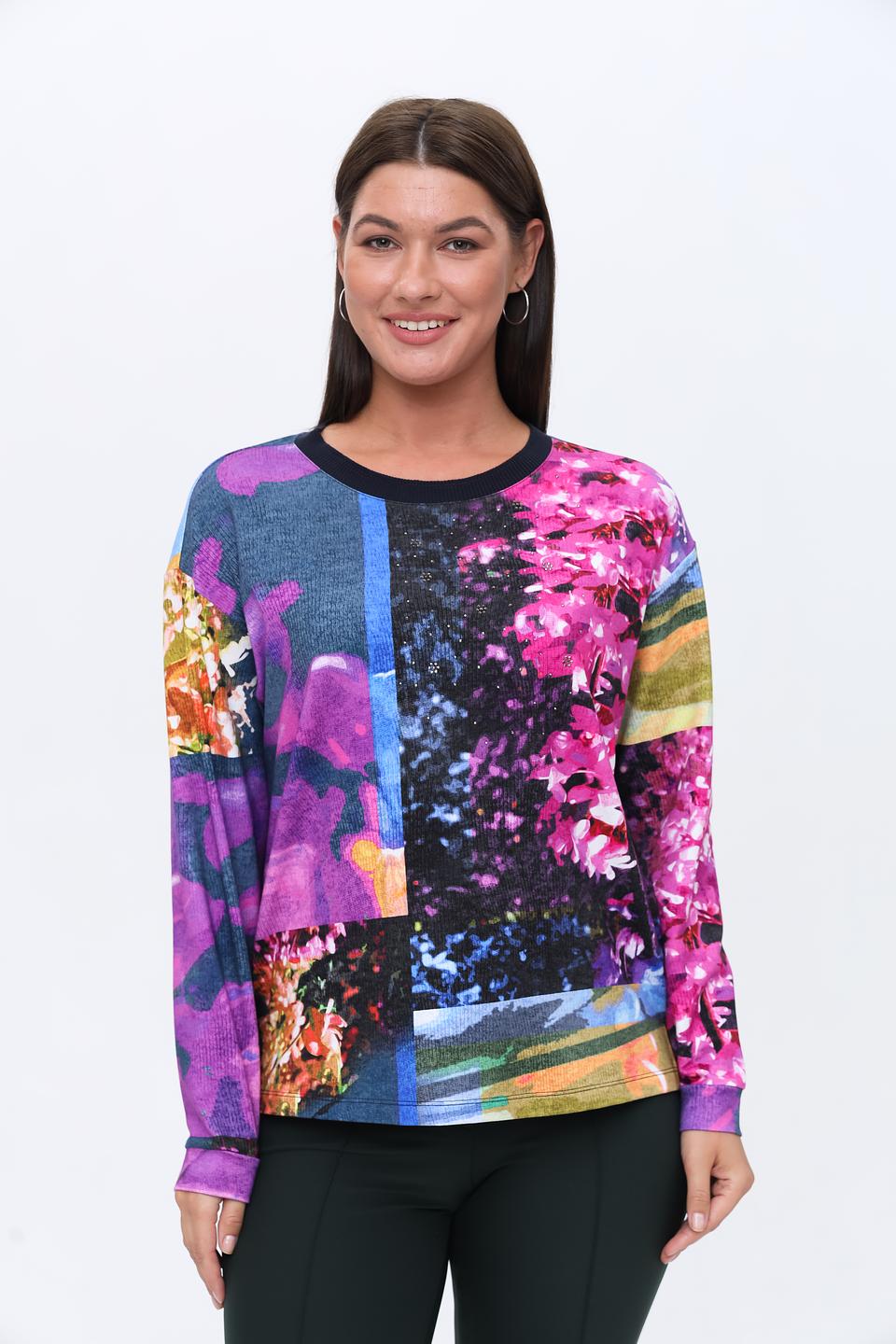 Пуловер Lecomte с цветочным принтом