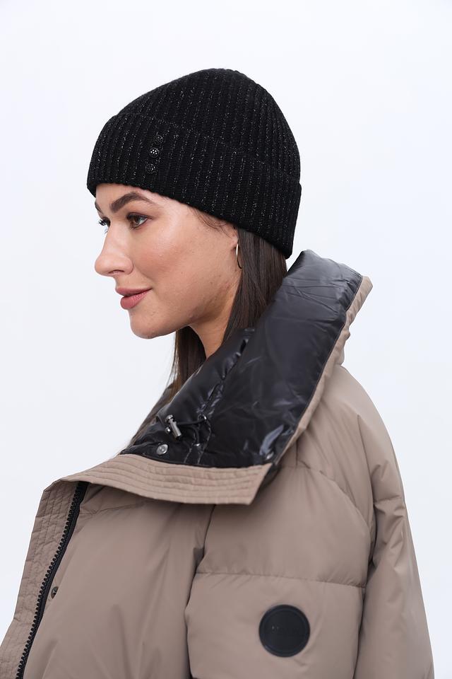 Шапка Marc Cain с пайетками чёрная