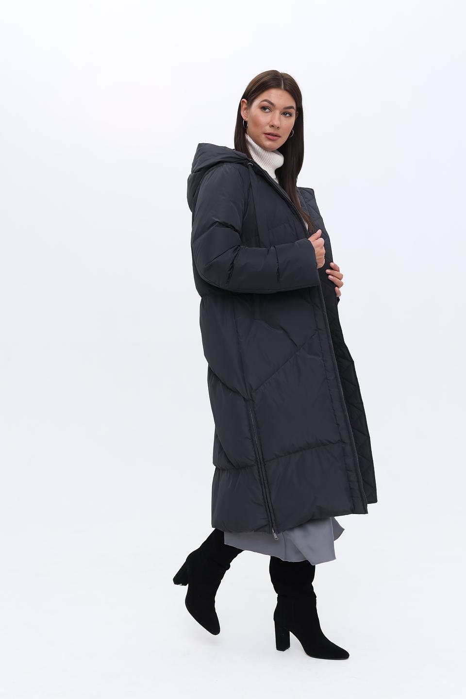 Пальто стеганое Luisa Cerano чёрное