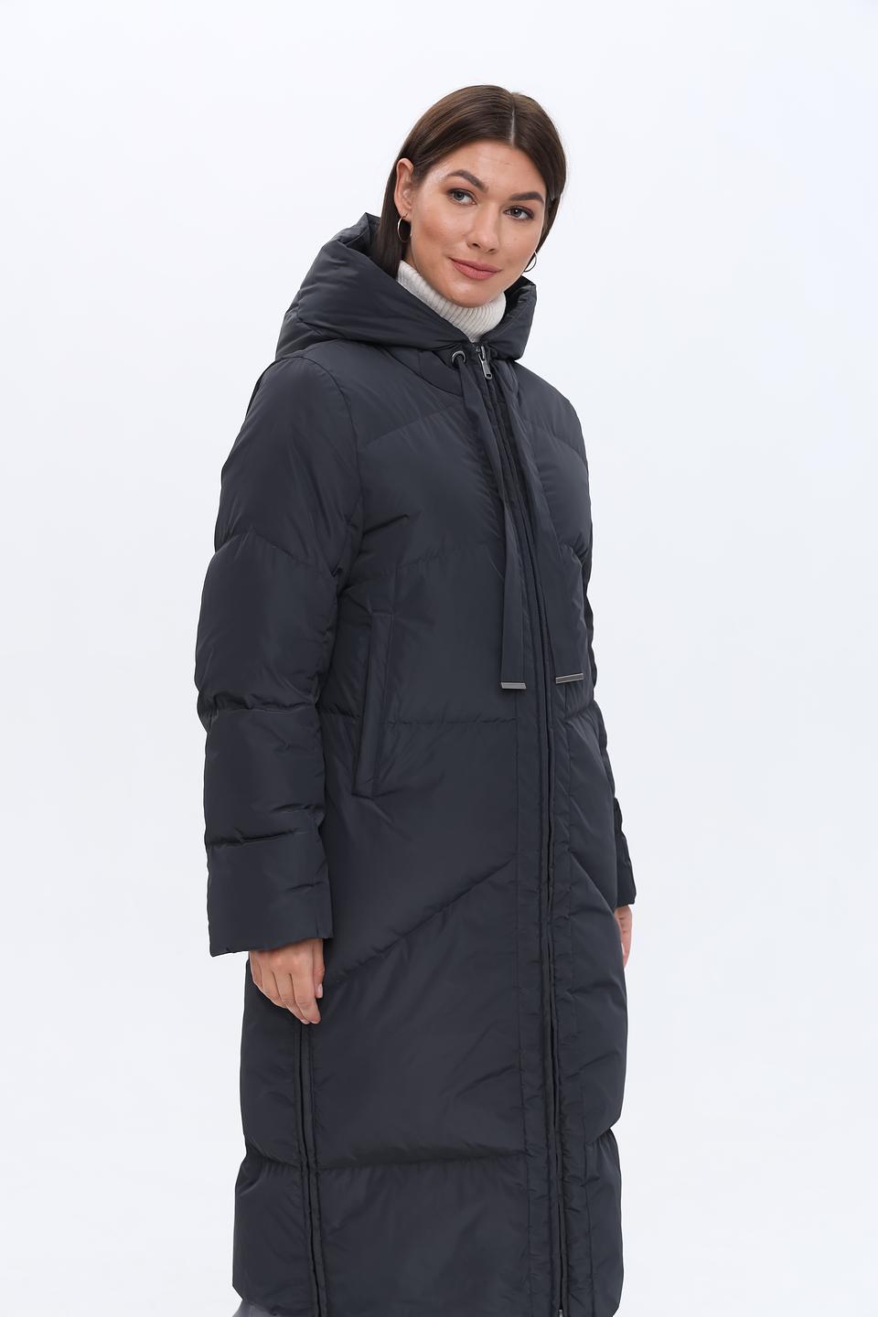 Пальто стеганое Luisa Cerano чёрное