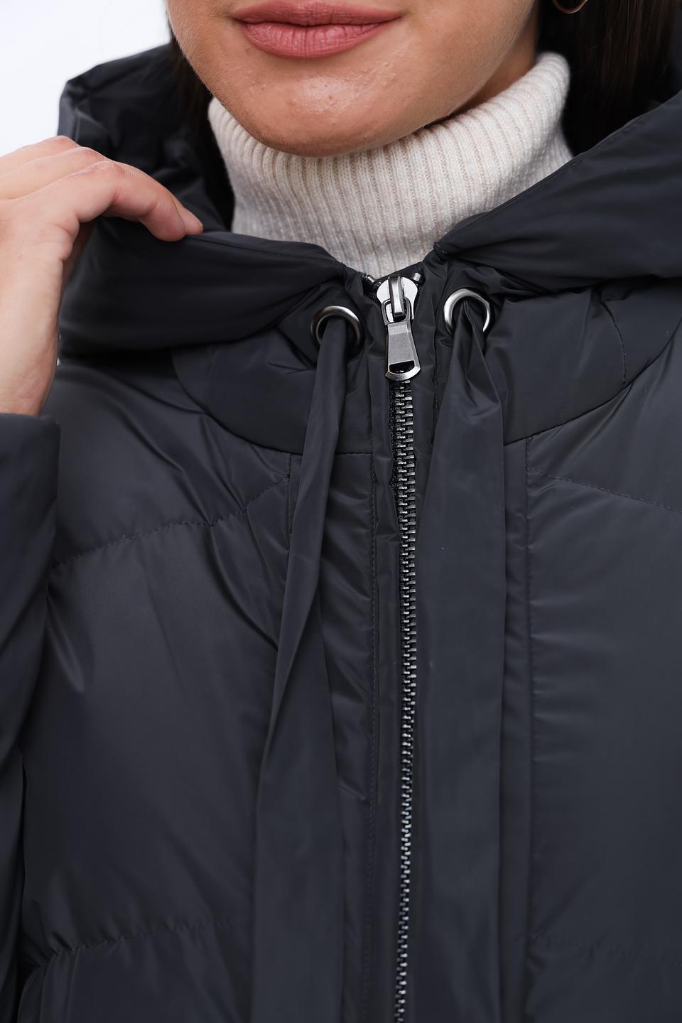 Пальто стеганое Luisa Cerano чёрное