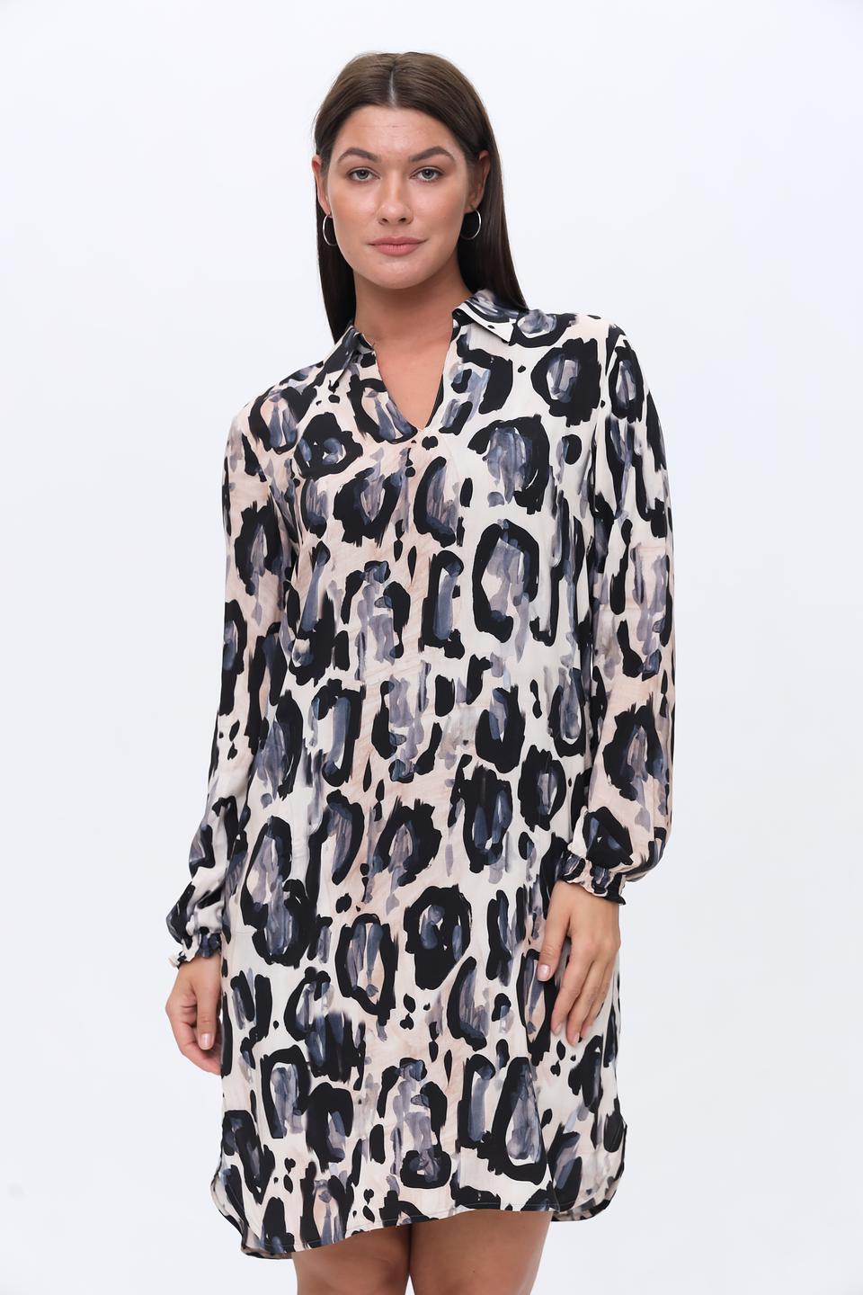 Платье Lecomte с абстрактным принтом