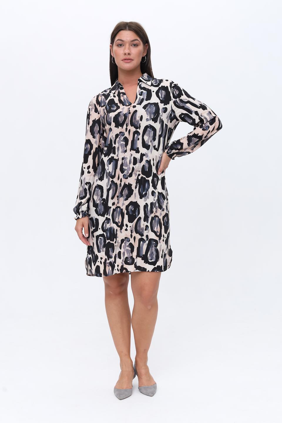 Платье Lecomte с абстрактным принтом