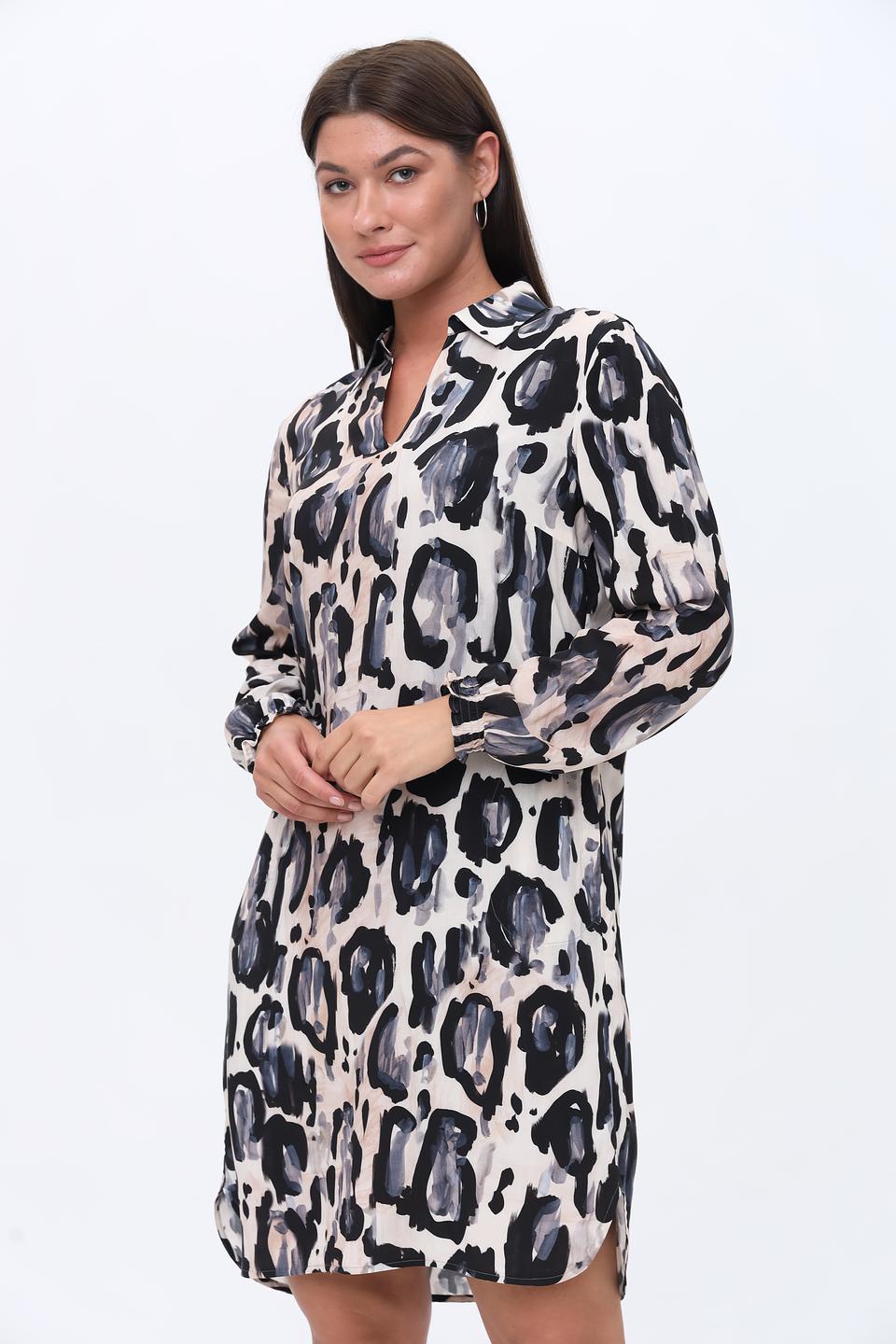 Платье Lecomte с абстрактным принтом