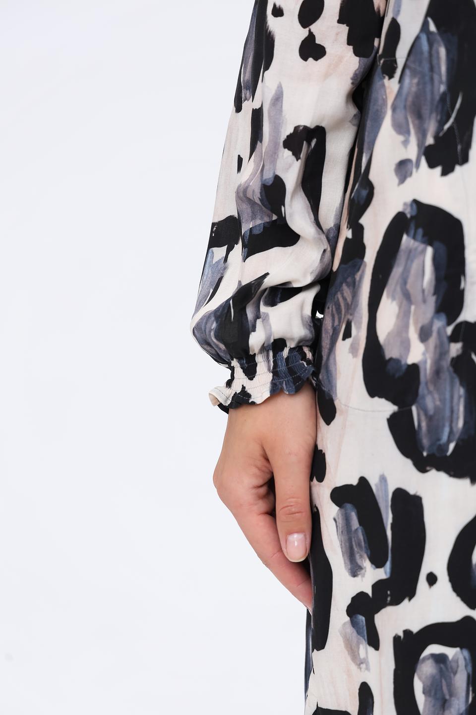 Платье Lecomte с абстрактным принтом