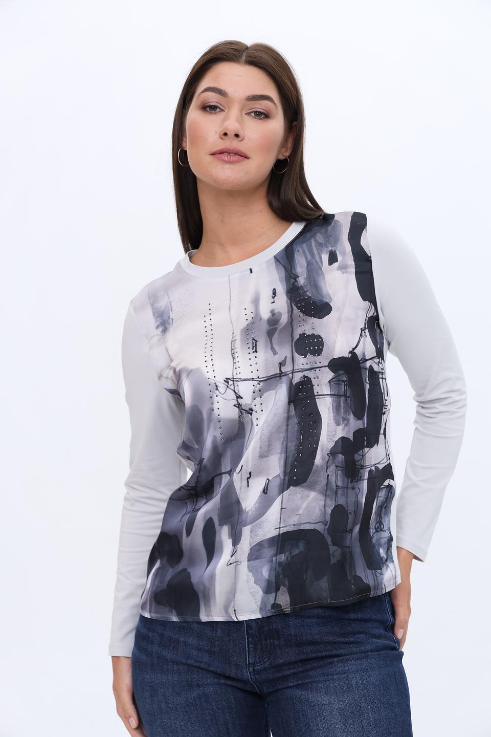 Лонгслив Lecomte с абстрактным принтом