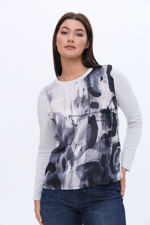 Лонгслив Lecomte с абстрактным принтом