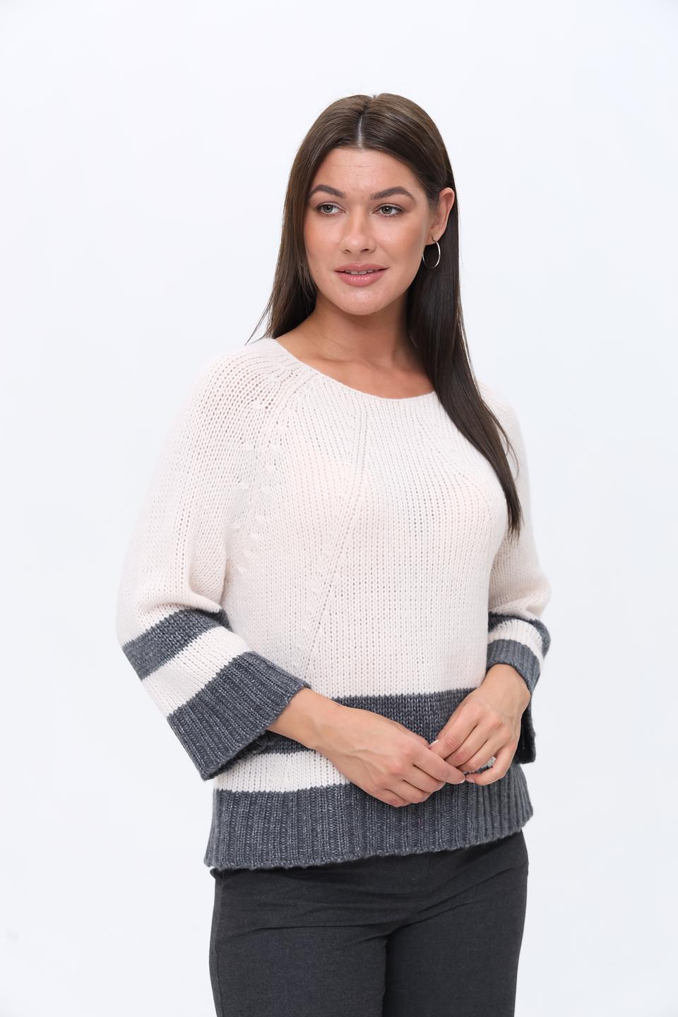 Пуловер Lecomte с полосками