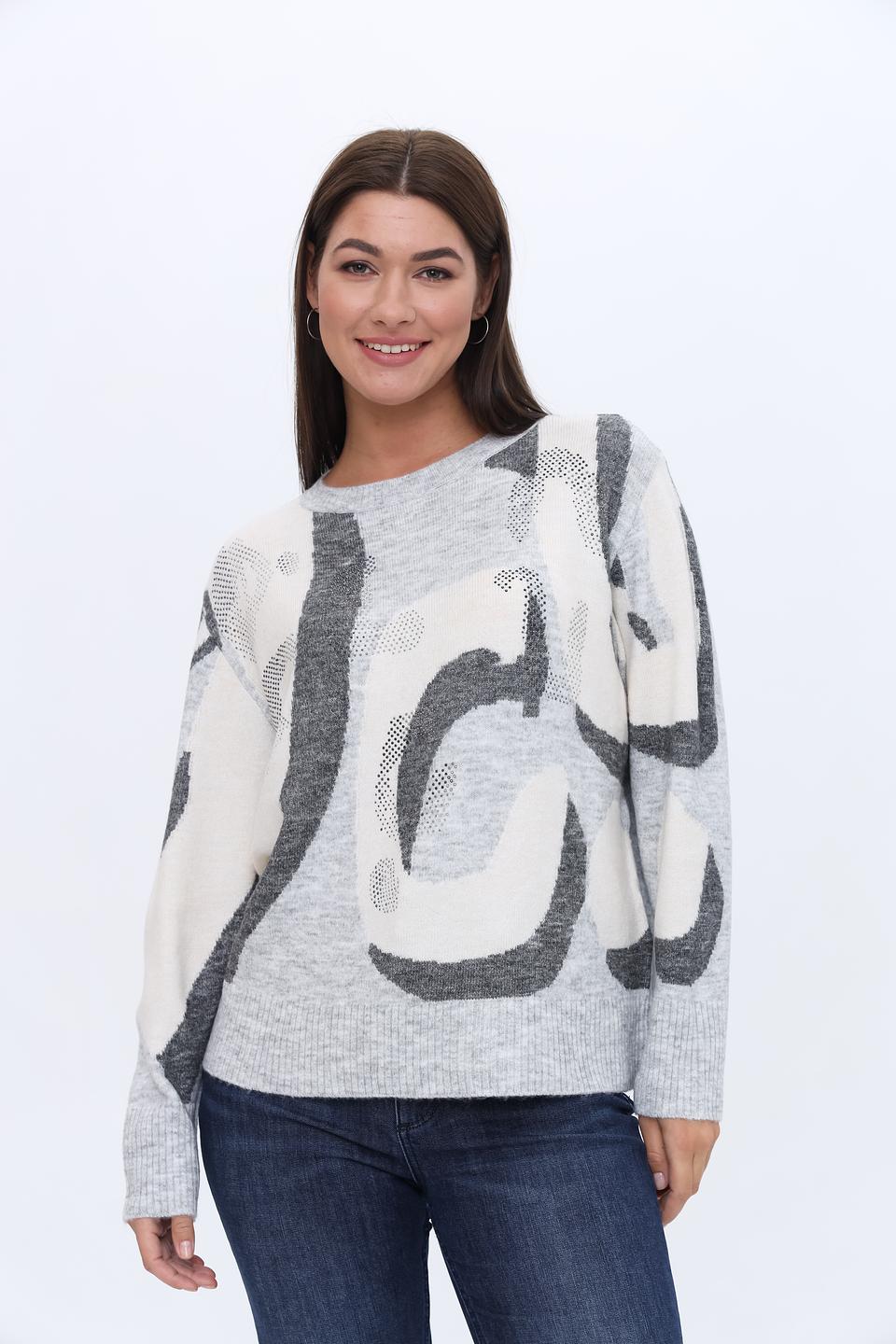 Пуловер Lecomte с абстрактным рисунком