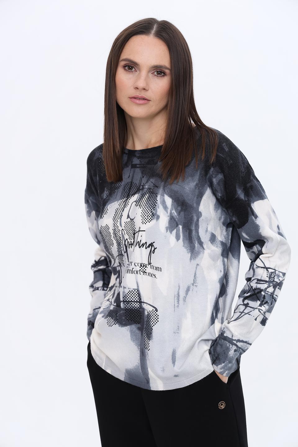 Пуловер Lecomte с принтом