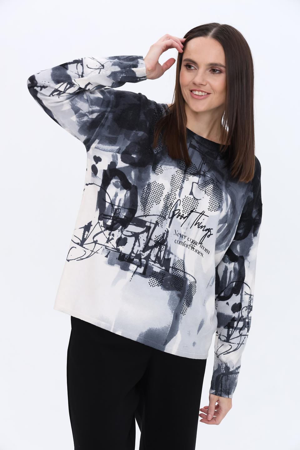 Пуловер Lecomte с принтом