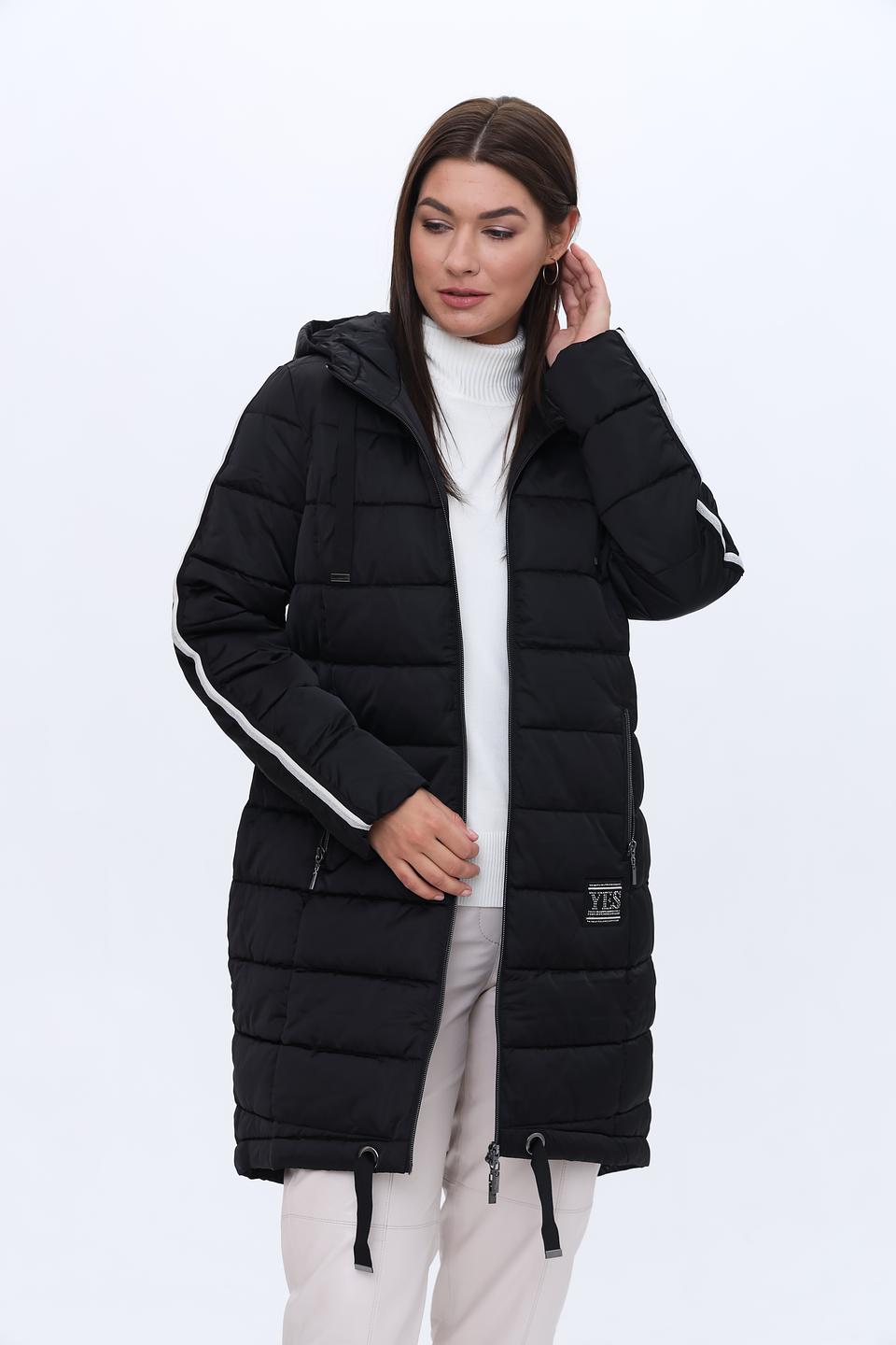 Пальто Monari стеганое чёрное