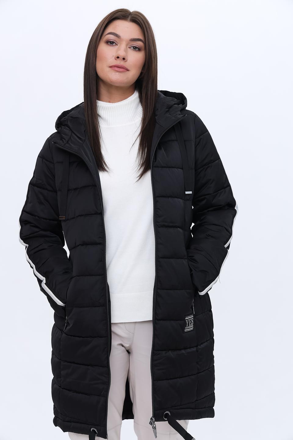Пальто Monari стеганое чёрное