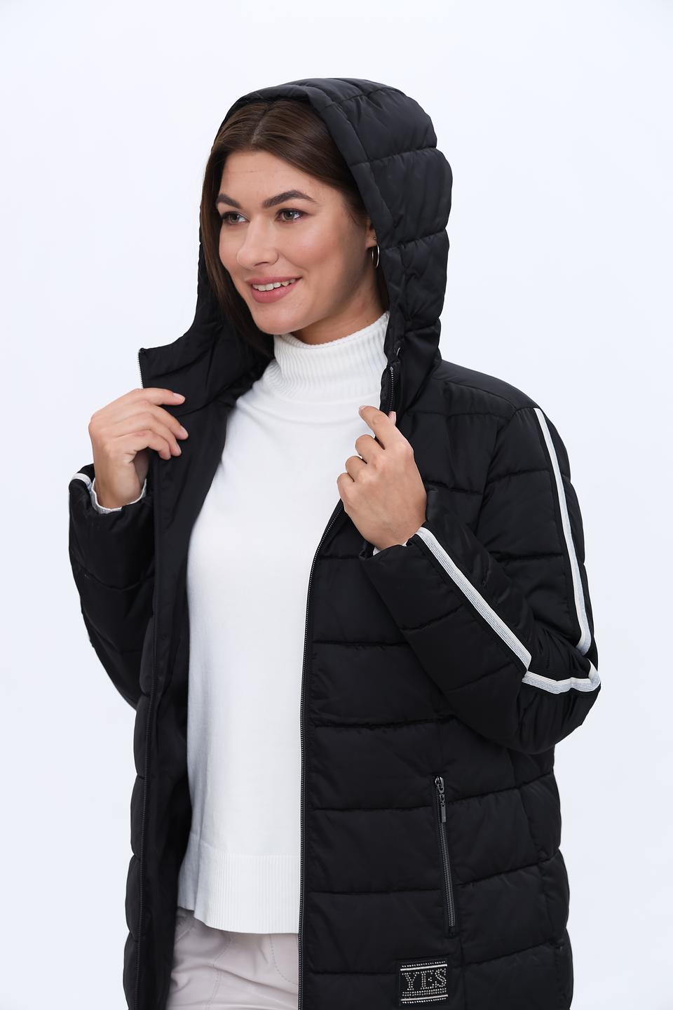 Пальто Monari стеганое чёрное