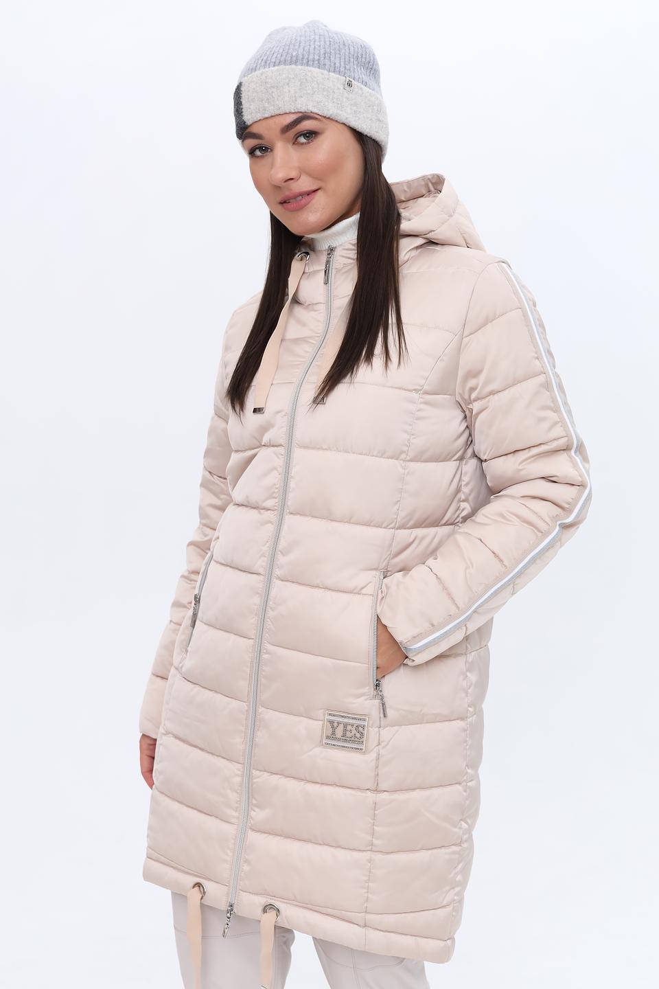 Пальто Monari стеганое бежевое