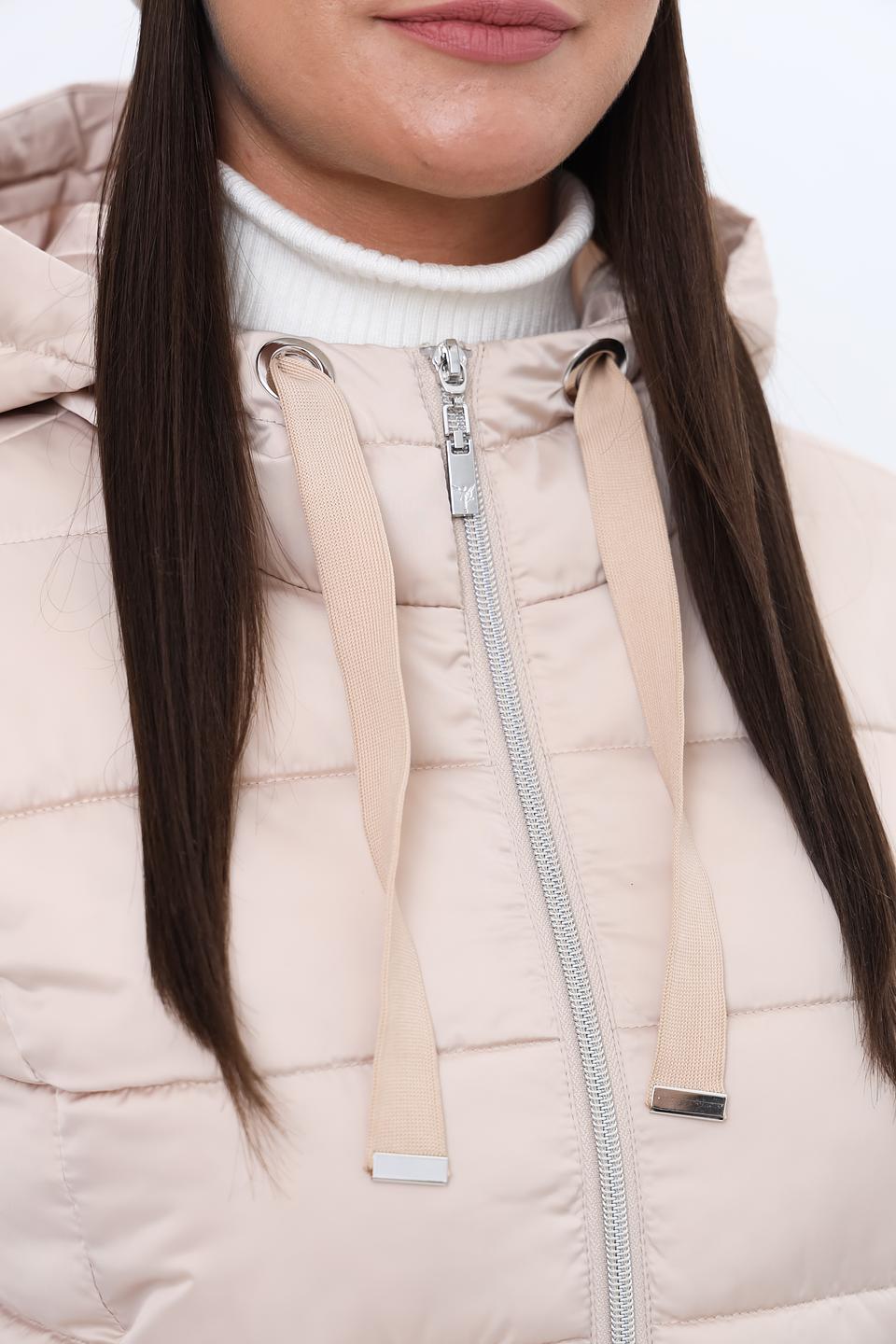 Пальто Monari стеганое бежевое