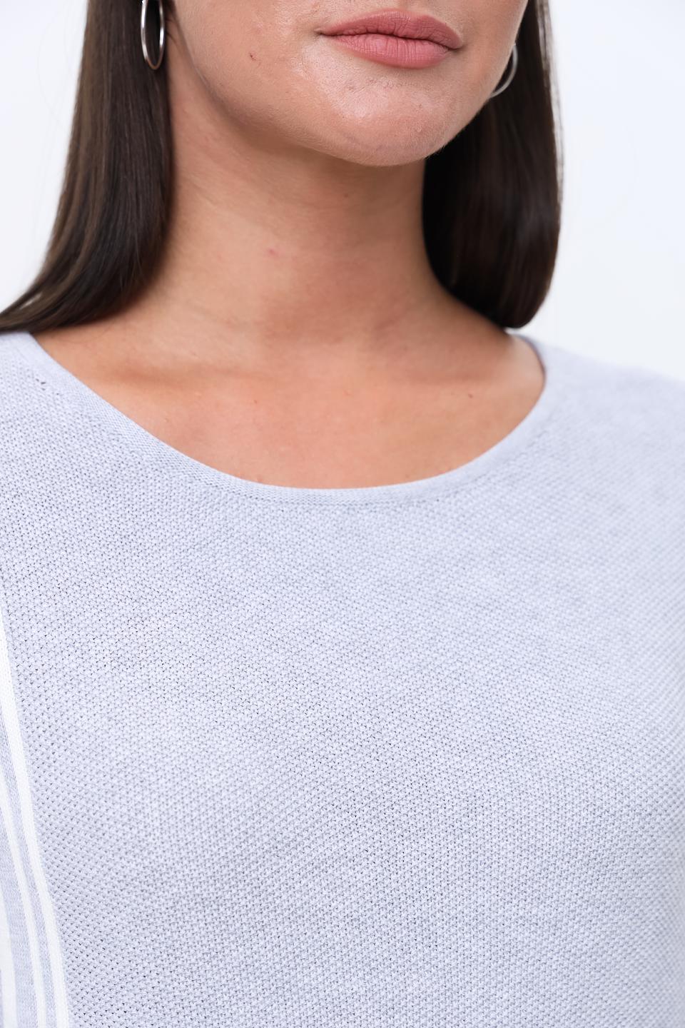 Пуловер Monari светло-серый с полосками