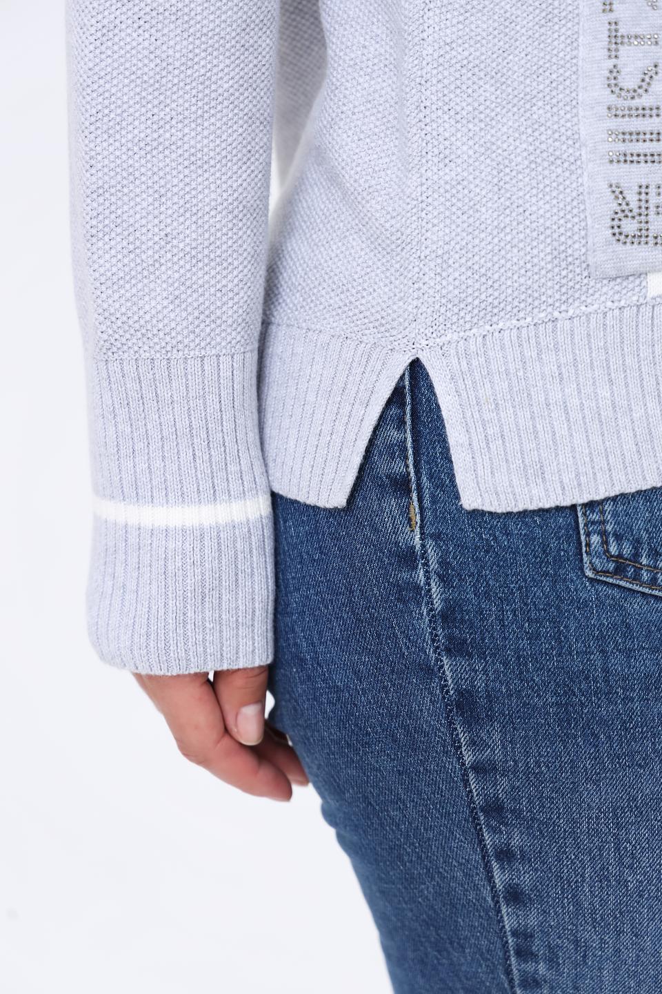 Пуловер Monari светло-серый с полосками