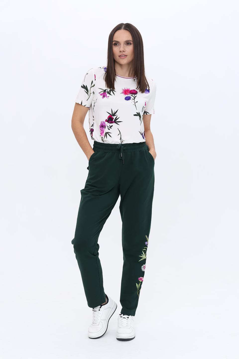 Брюки Just Valeri с вышивкой