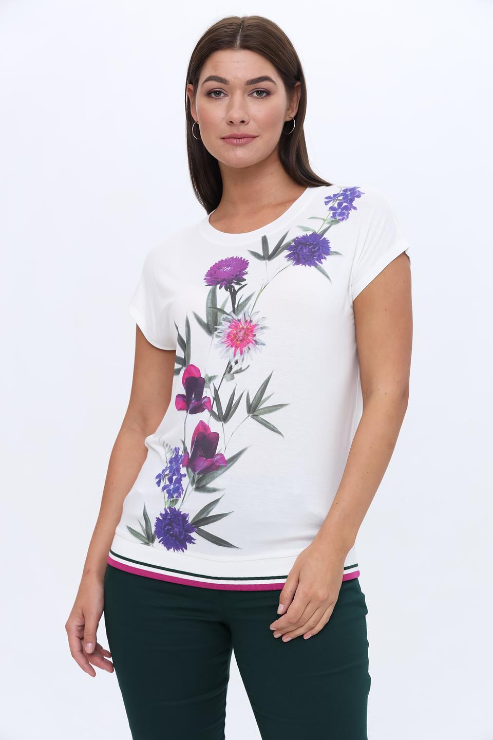 Футболка Just Valeri с цветочным принтом