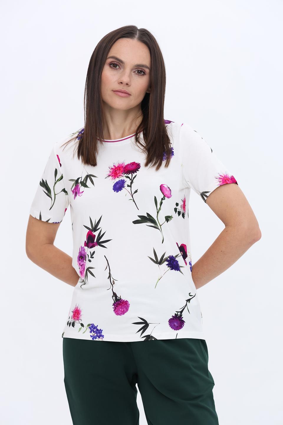 Футболка Just Valeri с цветочным принтом
