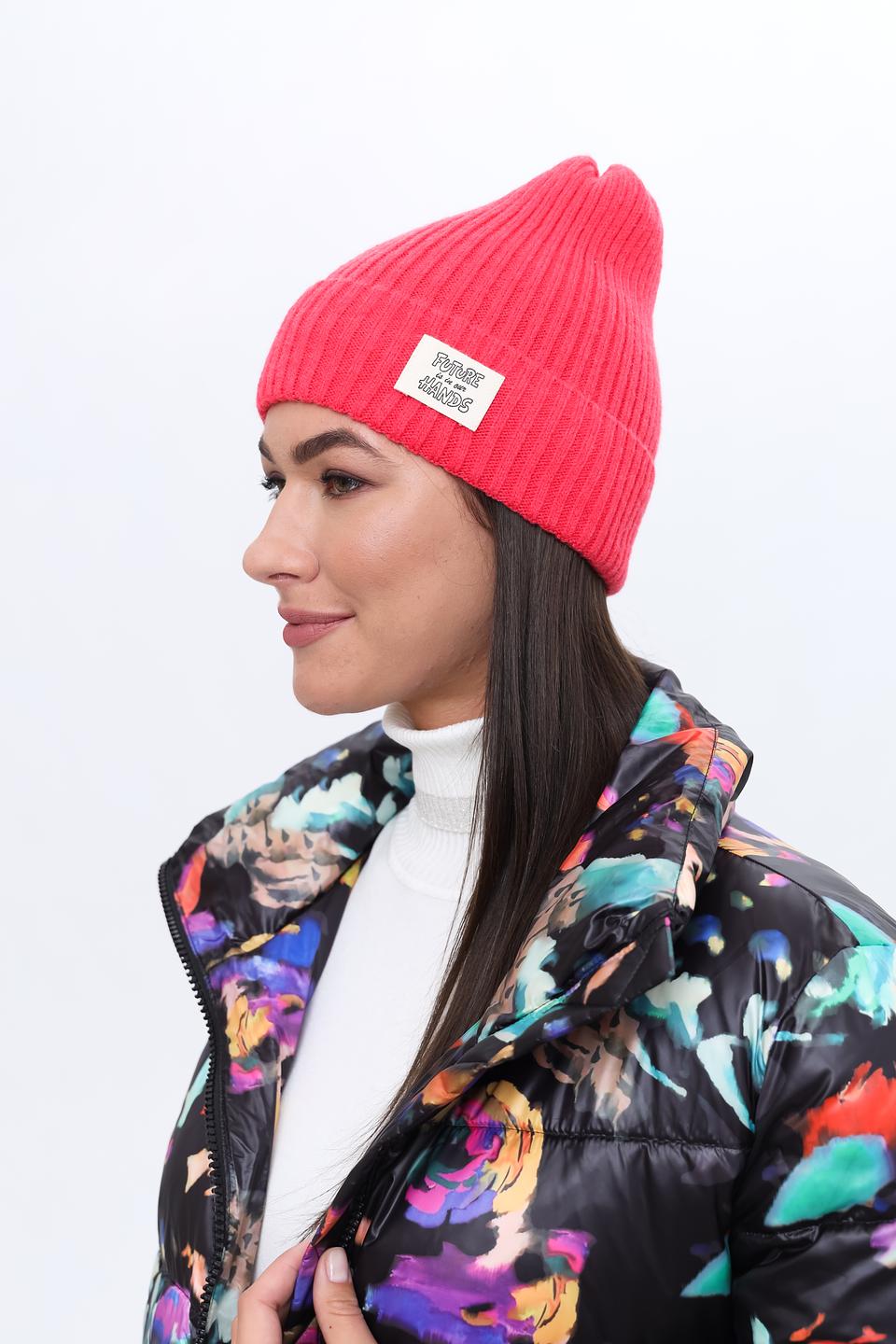 Шапка Marhatter вязаная розовая