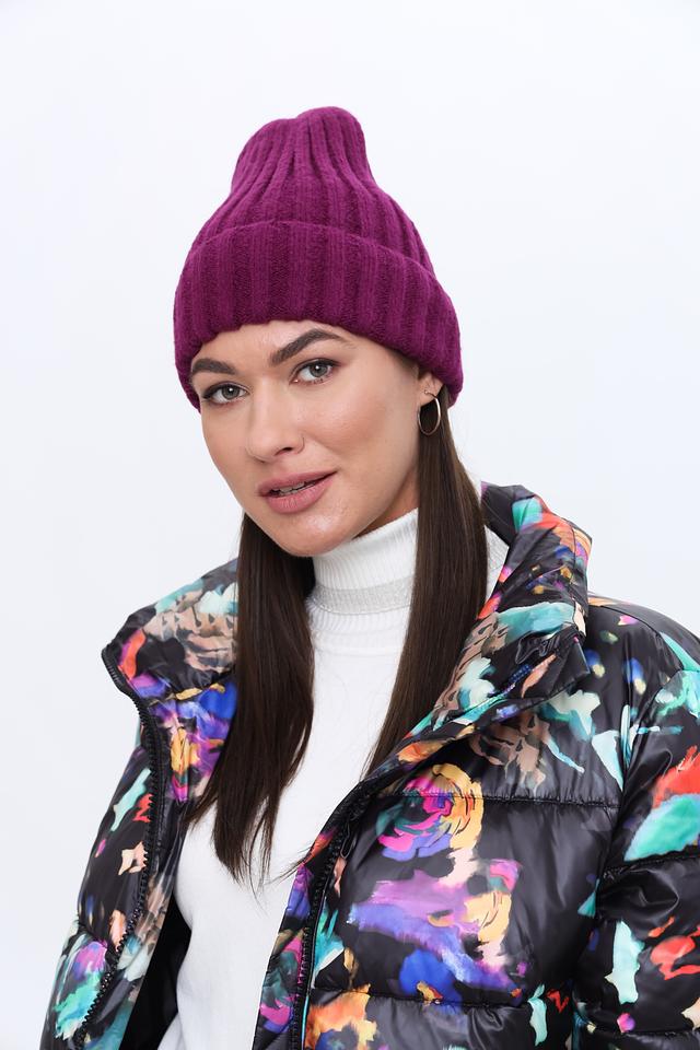 Шапка Marhatter вязаная баклажановая