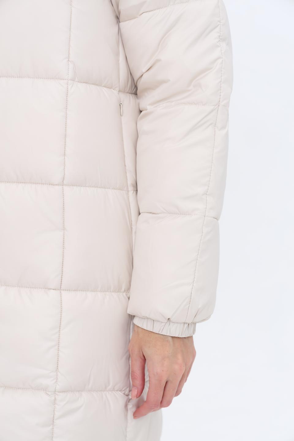Пальто Pezzo стеганое бежевое