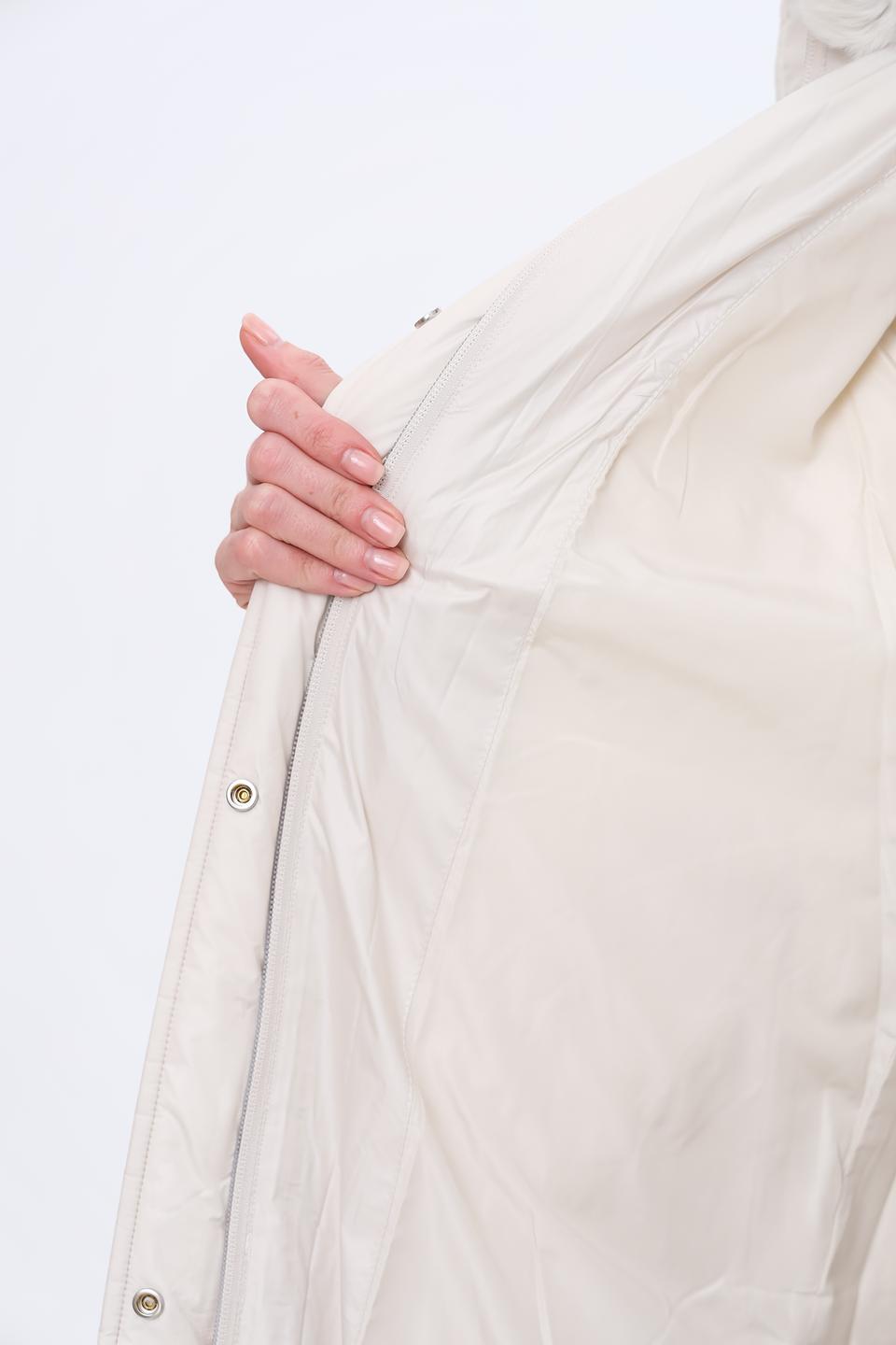 Пальто Pezzo стеганое бежевое