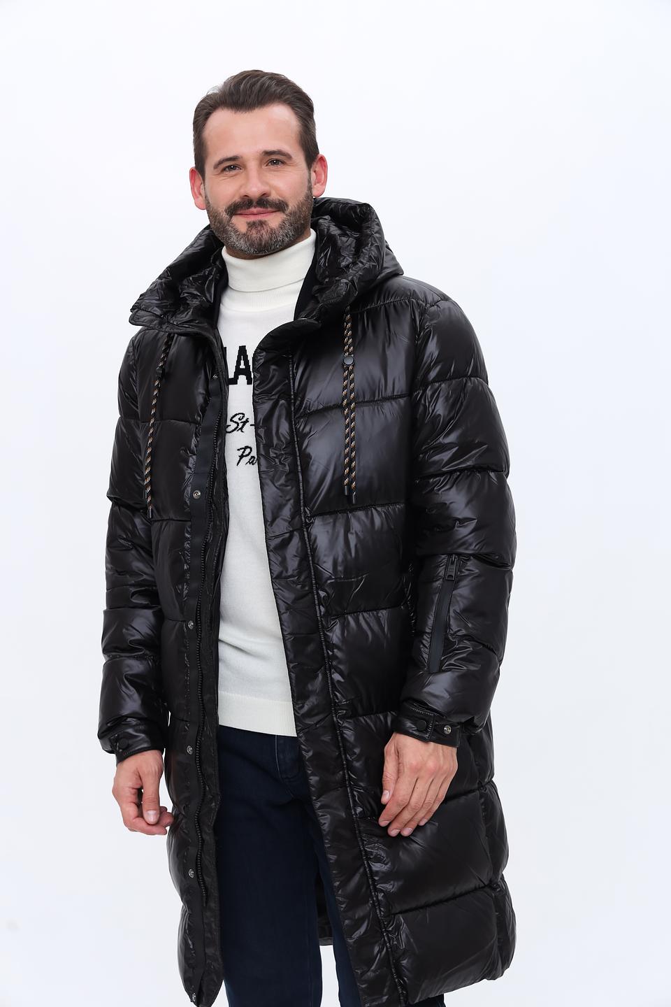 Пальто Pezzo чёрное стеганое