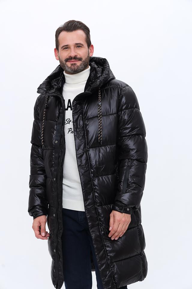 Пальто Pezzo чёрное стеганое