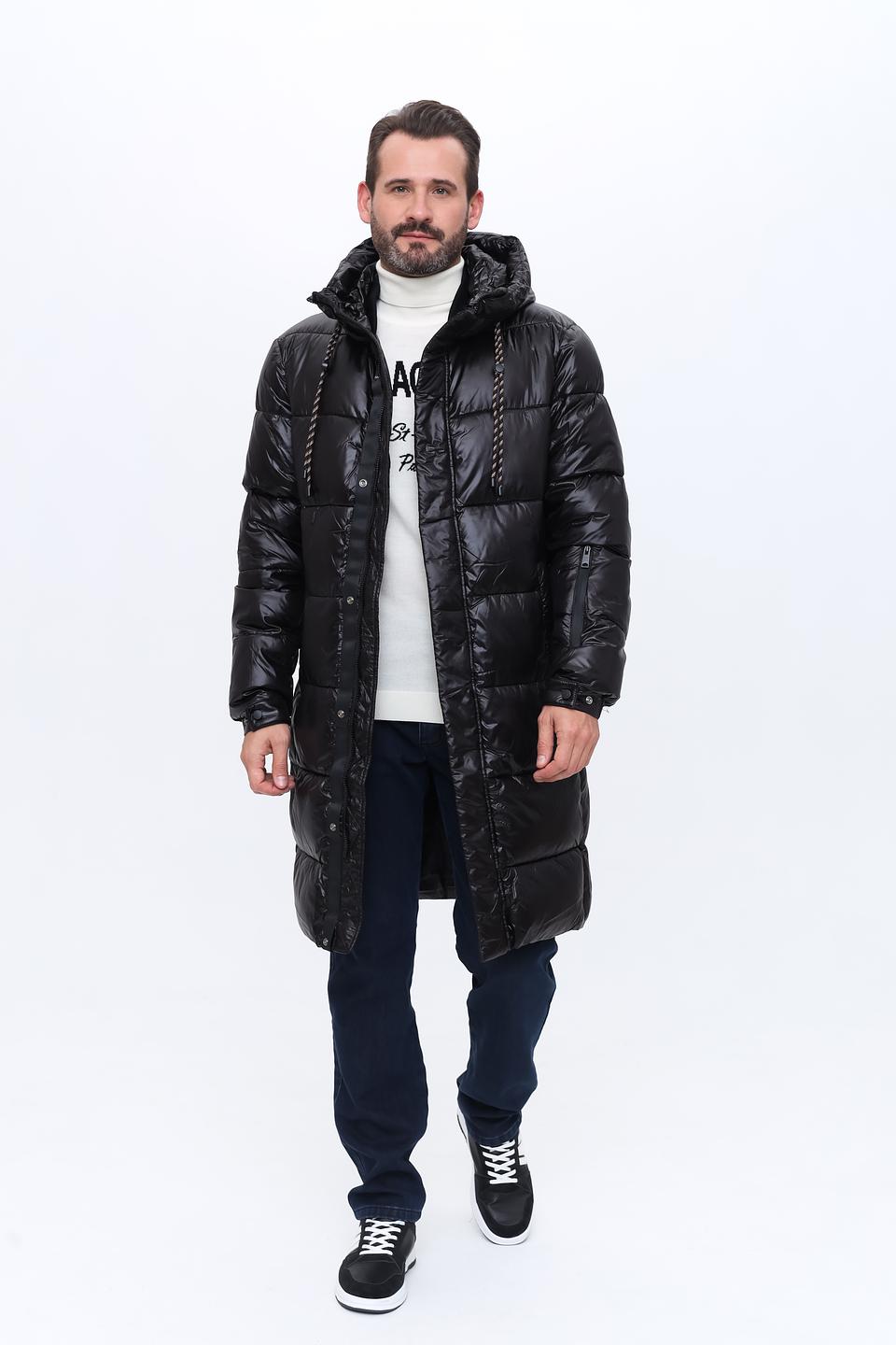 Пальто Pezzo чёрное стеганое