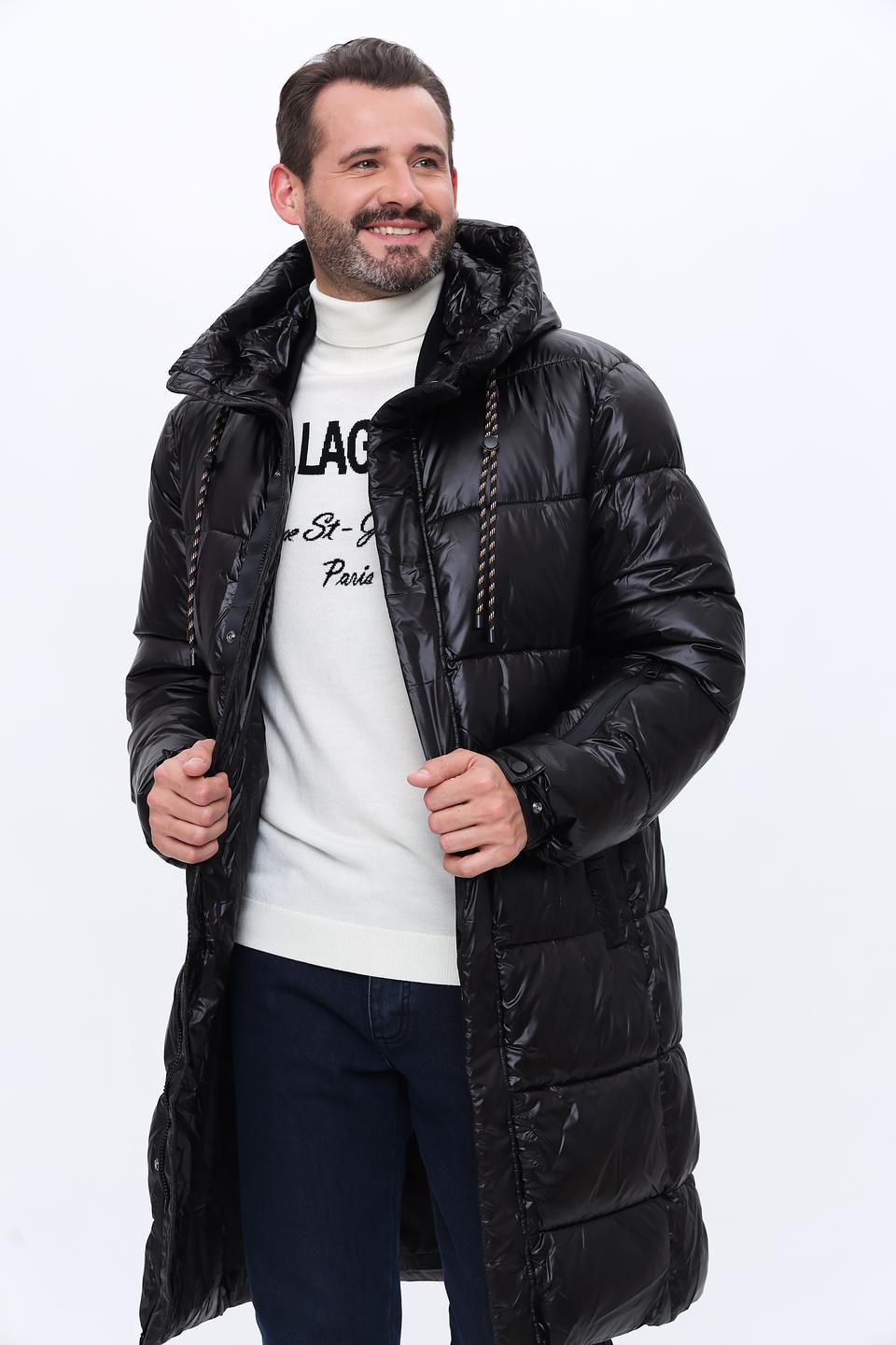 Пальто Pezzo чёрное стеганое