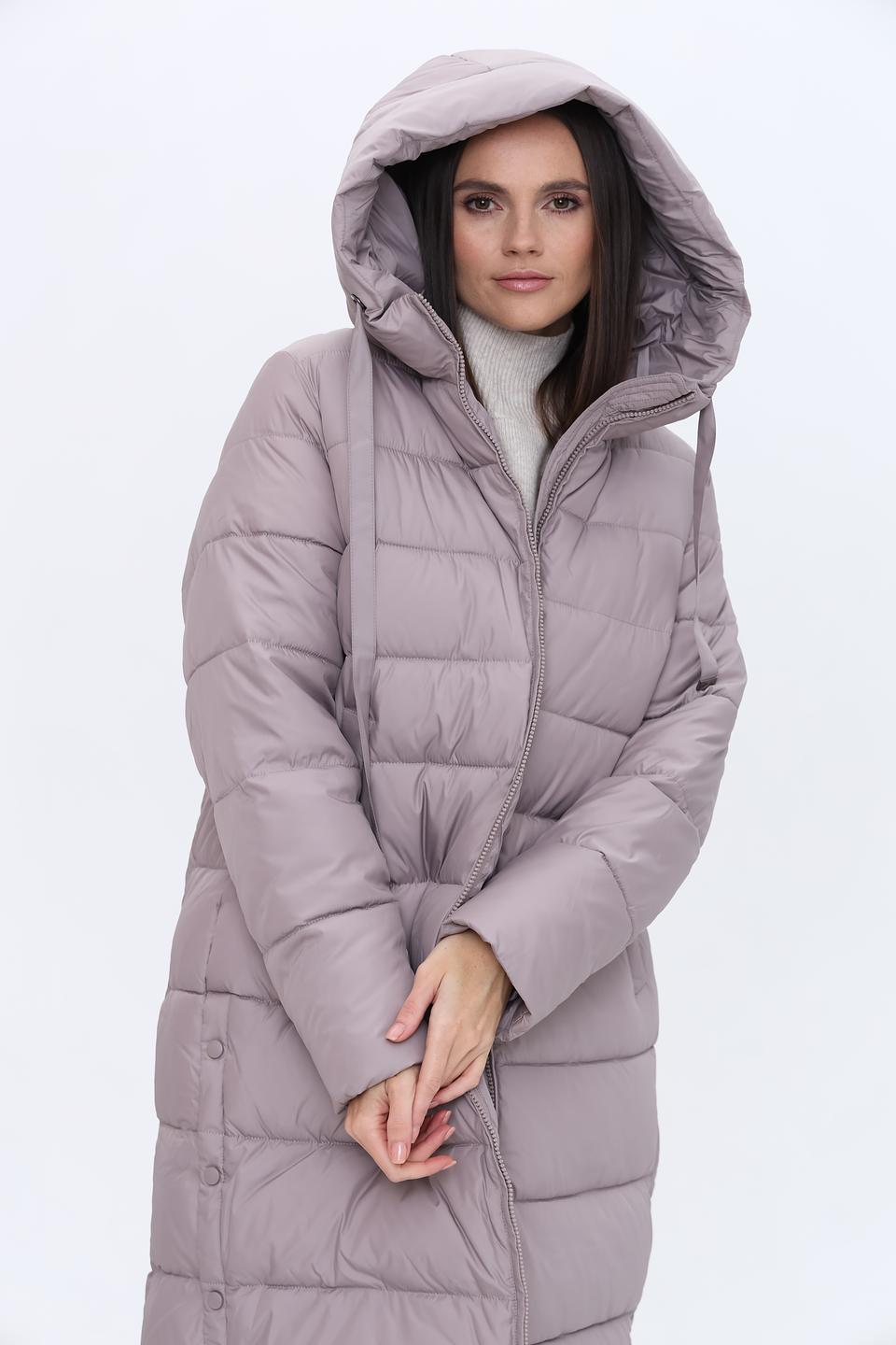 Пальто Pezzo стеганое лавандовое