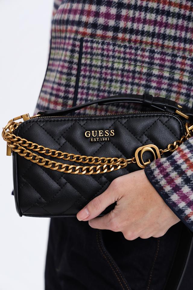 Сумка Guess чёрная стеганая