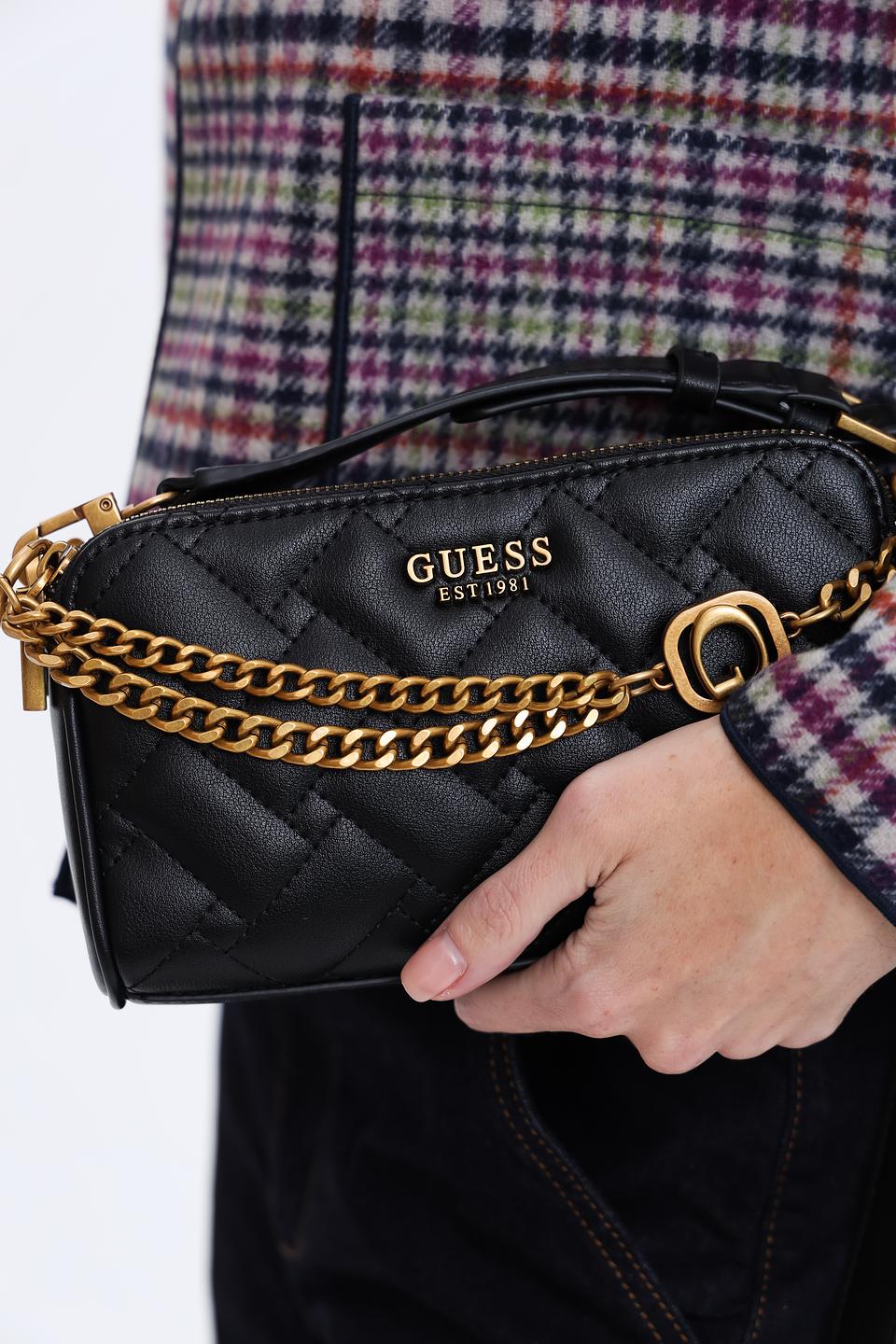 Сумка Guess чёрная стеганая