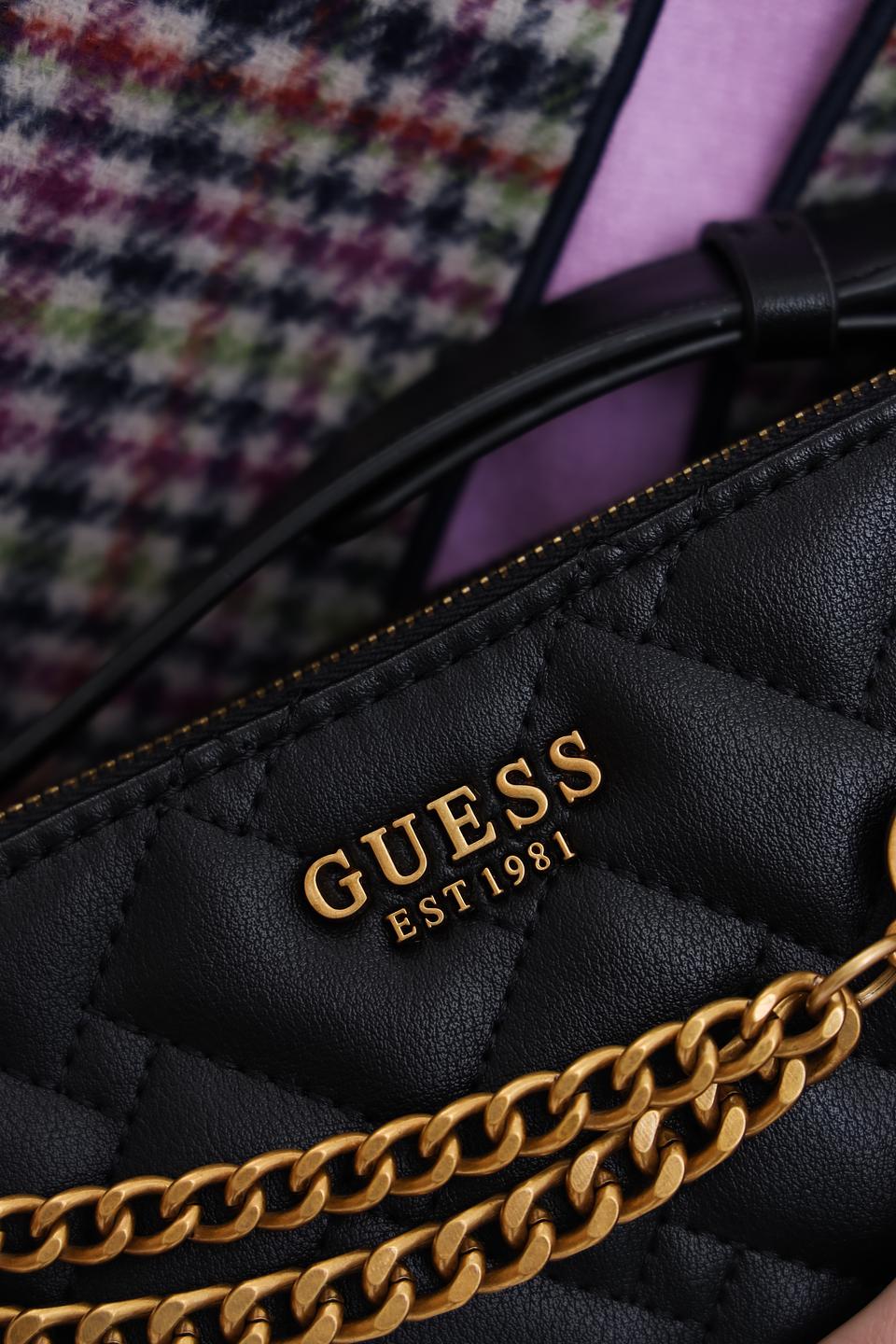 Сумка Guess чёрная стеганая